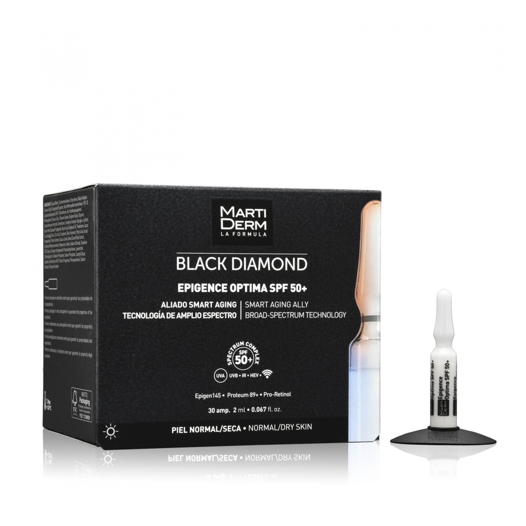 MartiDerm Black Diamond Epigence 145 Optima SPF50+ Ampolas 2ml x 30 unid.